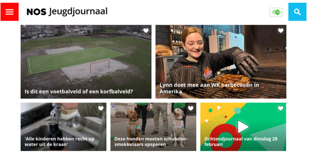 The NOS Jeugdjournaal home page