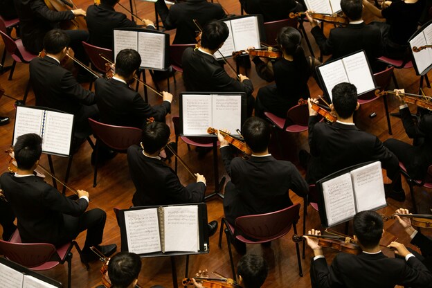 An actual orchestra